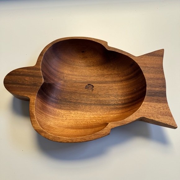 vintage hand carved wooden turtle bowl serving plate dish hand carved Hawaiian - Picture 7 of 9